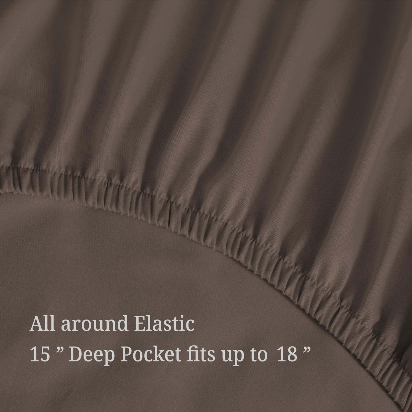 Egyptian Cotton 300 Thread Count Solid Deep Pocket Sheet Set - Grey