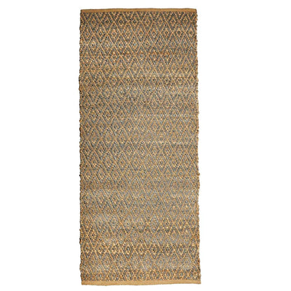 Diamond Hand-Woven Reversible Jute Area Rug - Gray
