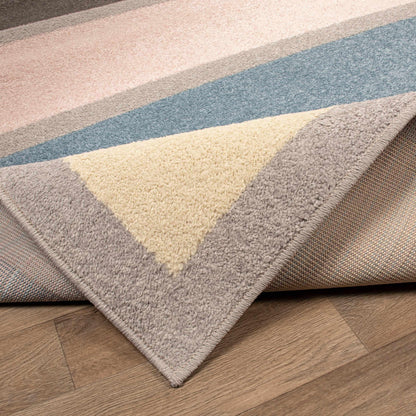 Superior Gypsy Pastel Modern Stripe Indoor Area Rug 