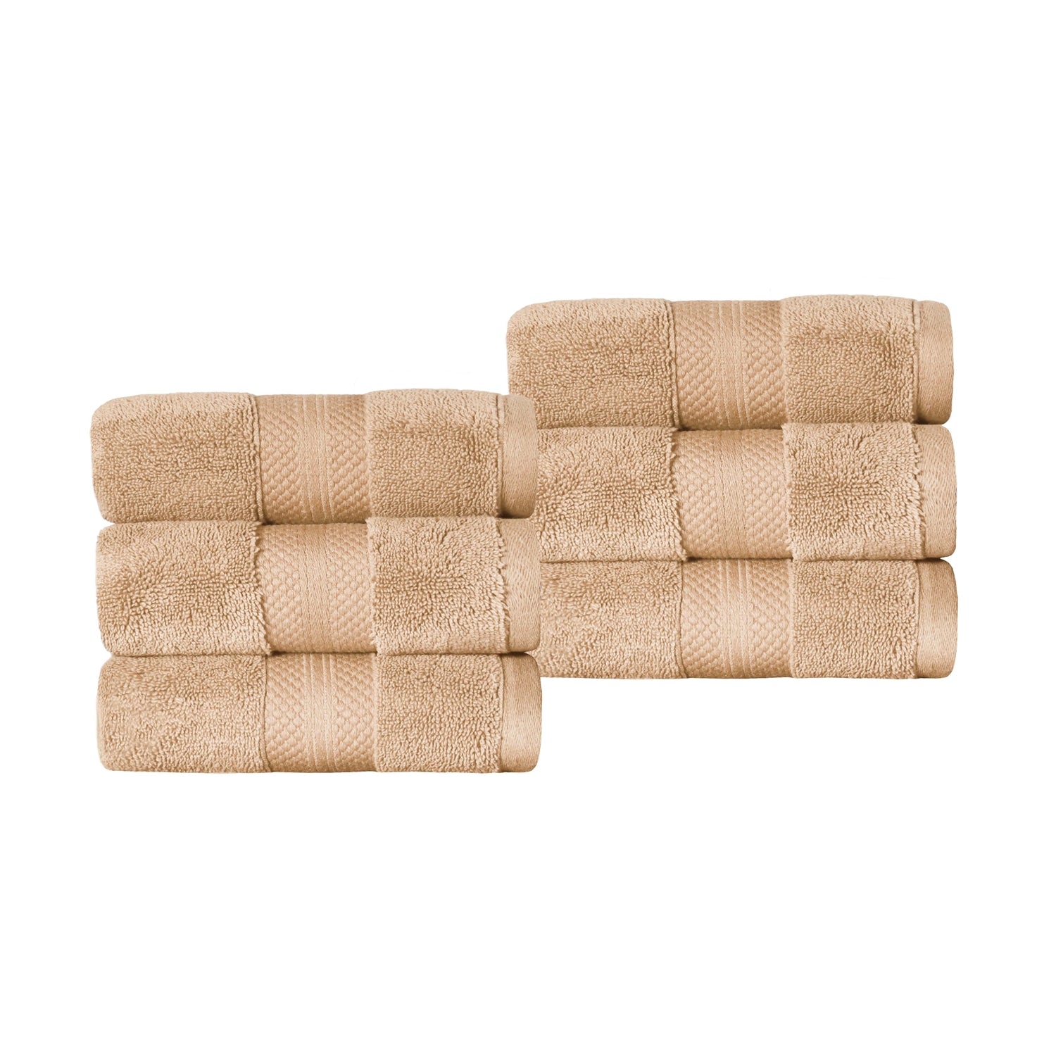 Superior Premium Turkish-Cotton Assorted Towel Set - Hazelnut