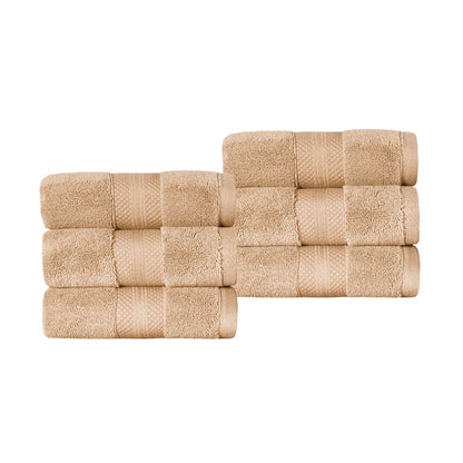 Superior Premium Turkish-Cotton Assorted Towel Set - Hazelnut