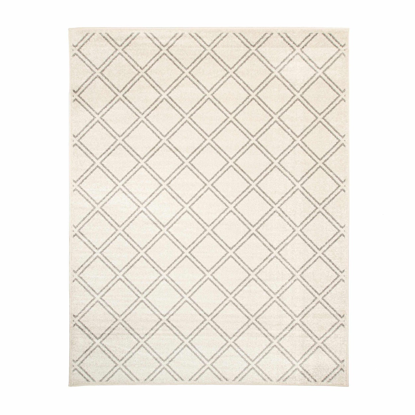  Hanleigh Modern Geometric Diamond Lattice Indoor Area Rug - Ivory