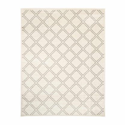  Hanleigh Modern Geometric Diamond Lattice Indoor Area Rug - Ivory