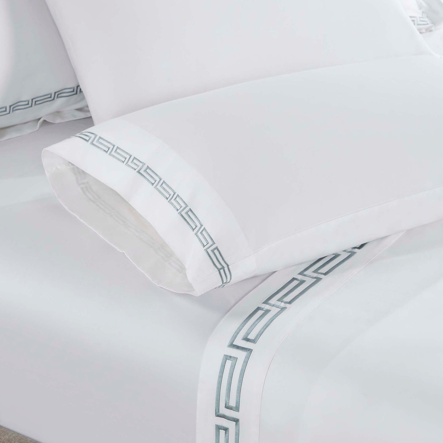 Harrison Cotton Greek Key Embroidered Deep Pocket Bed Sheet Set