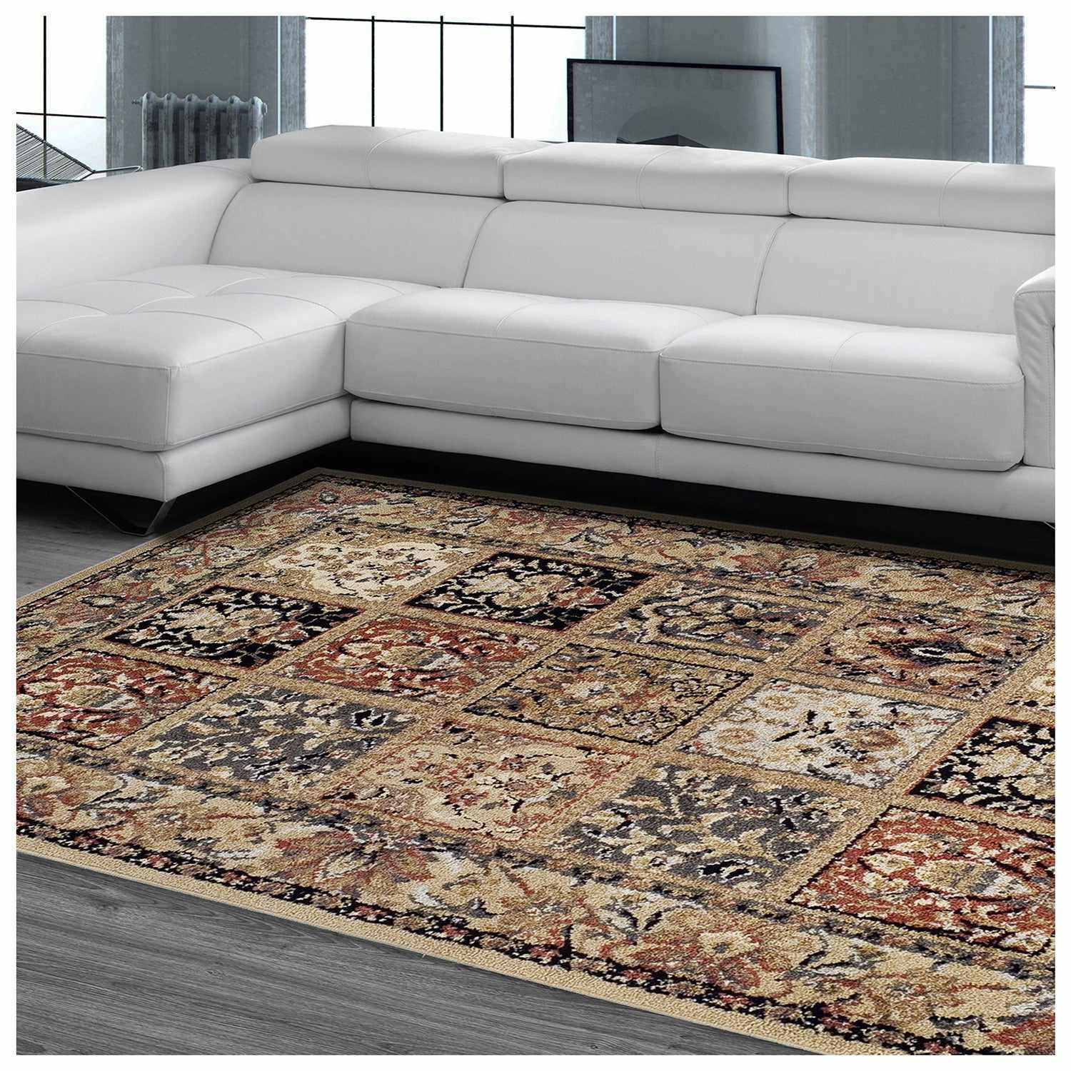  Superior Hollingsworth Distressed Oriental Floral Patchwork Area Rug 