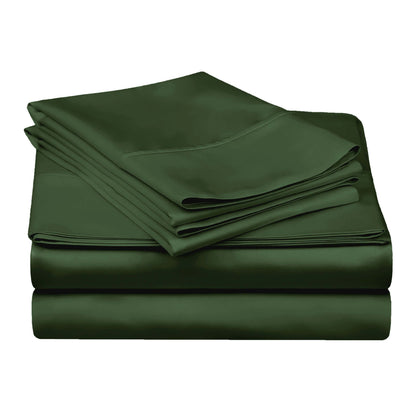 Egyptian Cotton 300 Thread Count Solid Deep Pocket Sheet Set - HunterGreen