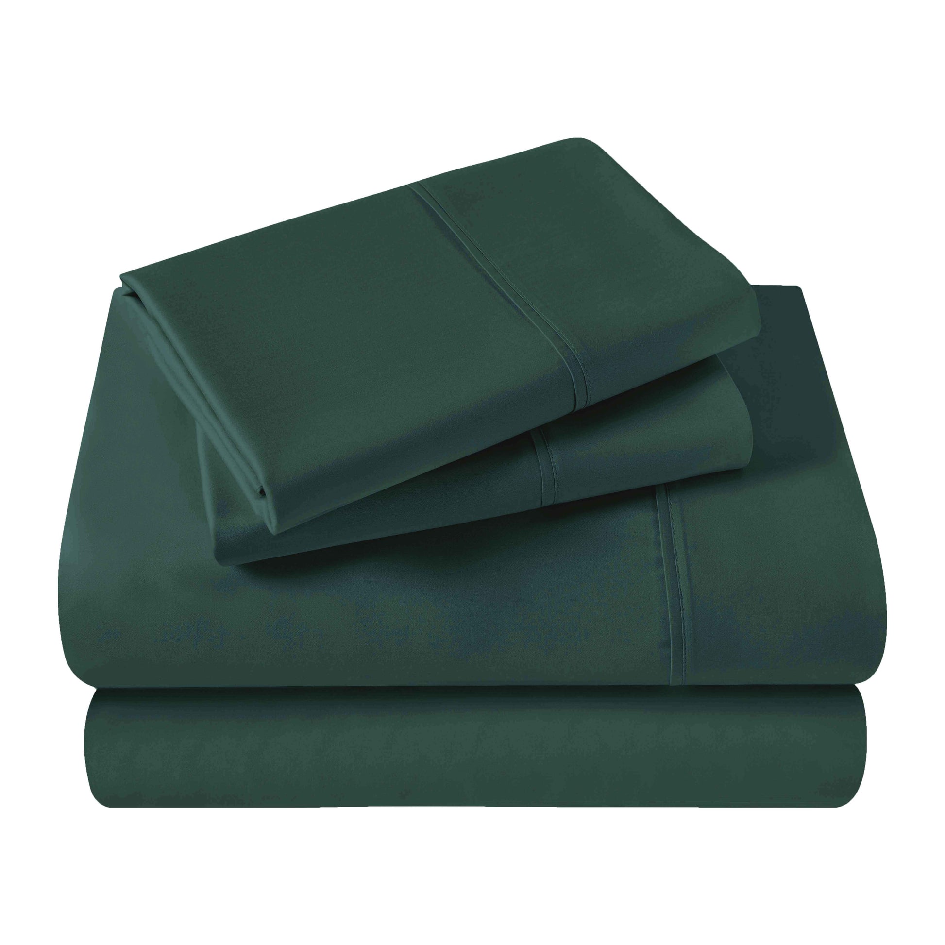 400 Thread Count Egyptian Cotton Solid Deep Pocket Sheet Set - HunterGreen