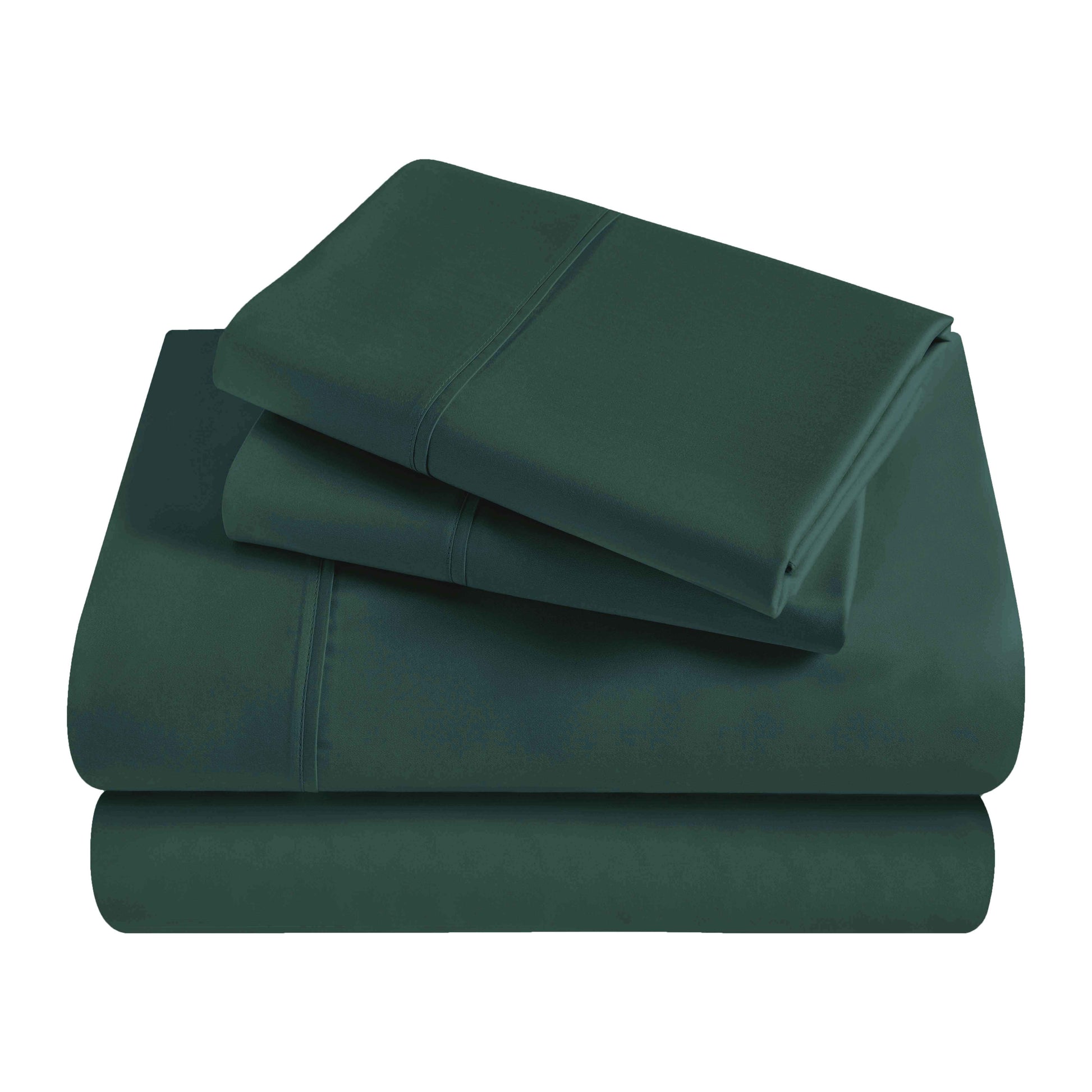 Egyptian Cotton 300 Thread Count Solid Deep Pocket Sheet Set - HunterGreen