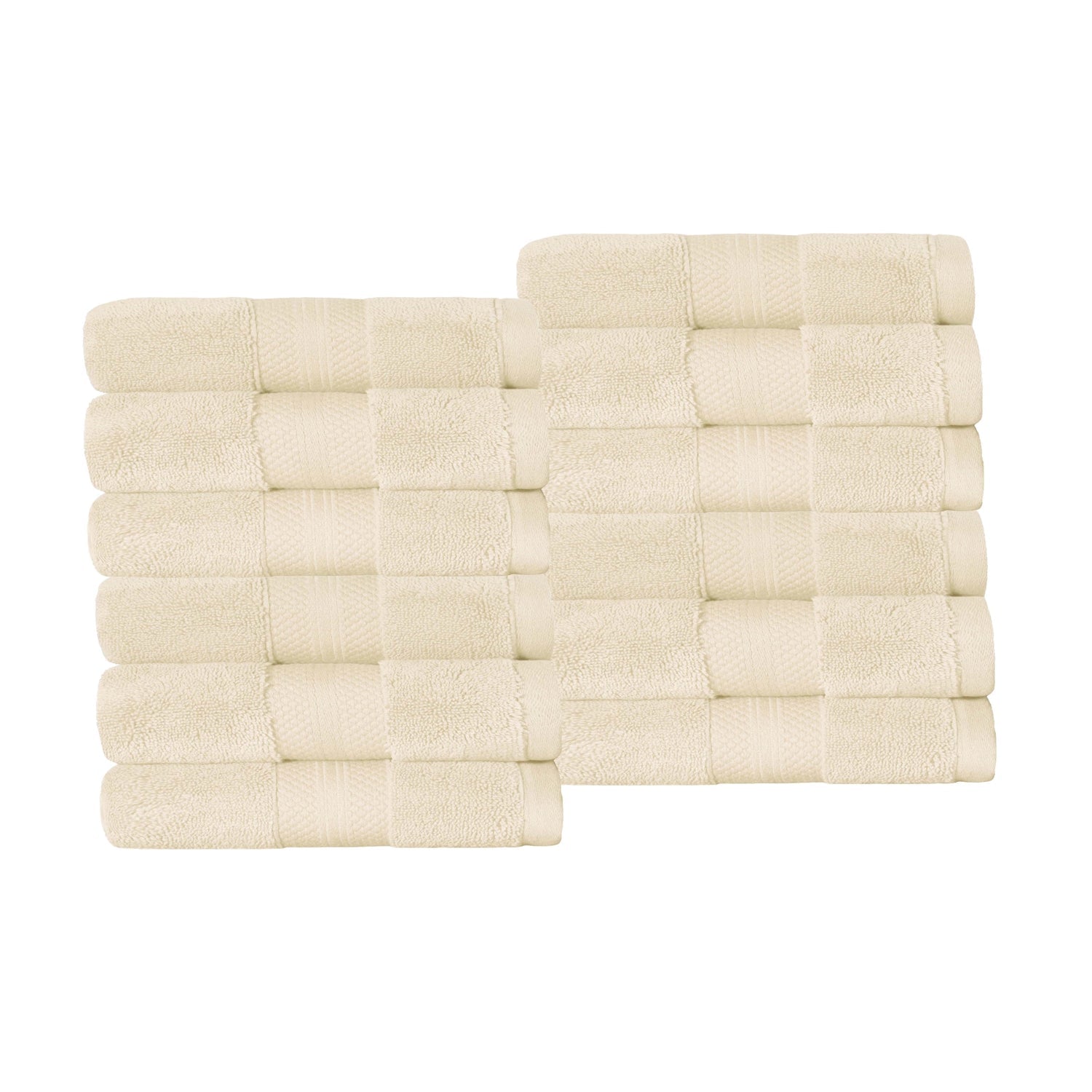 Superior Premium Turkish-Cotton Assorted Towel Set - Ivory
