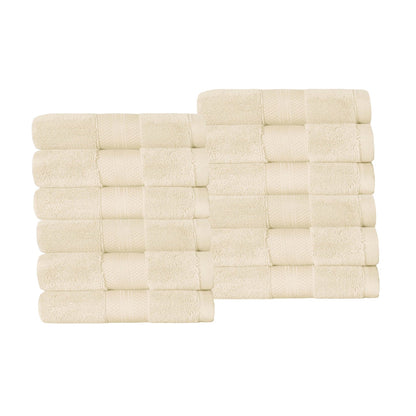 Superior Premium Turkish-Cotton Assorted Towel Set - Ivory