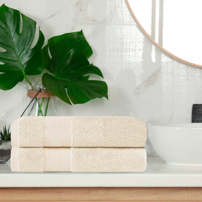 Superior Premium Turkish-Cotton Assorted Towel Set - Ivory