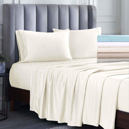 Modal From Beechwood 400 Thread Count Cooling Solid Duvet Cover Set - Ivory