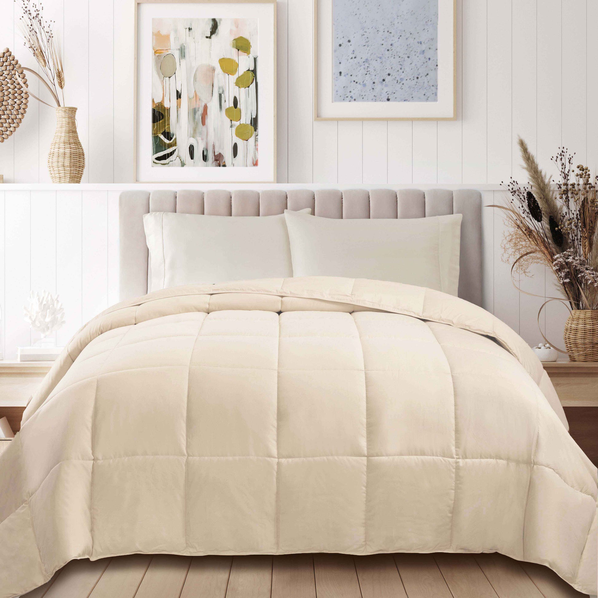 Classic All-Season Reversible Down Alternative Comforter - Ivory