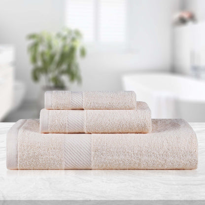 Kendell Egyptian Cotton Quick Drying 3 Piece Towel Set