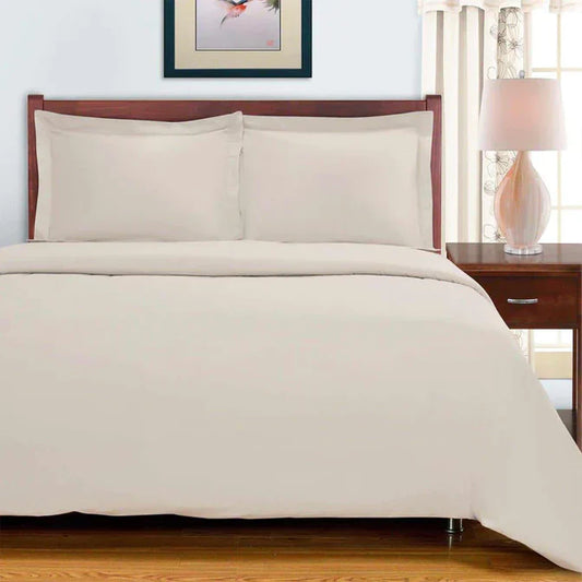 Egyptian Cotton 700 Thread Count Duvet Cover Bedding Set - Ivory