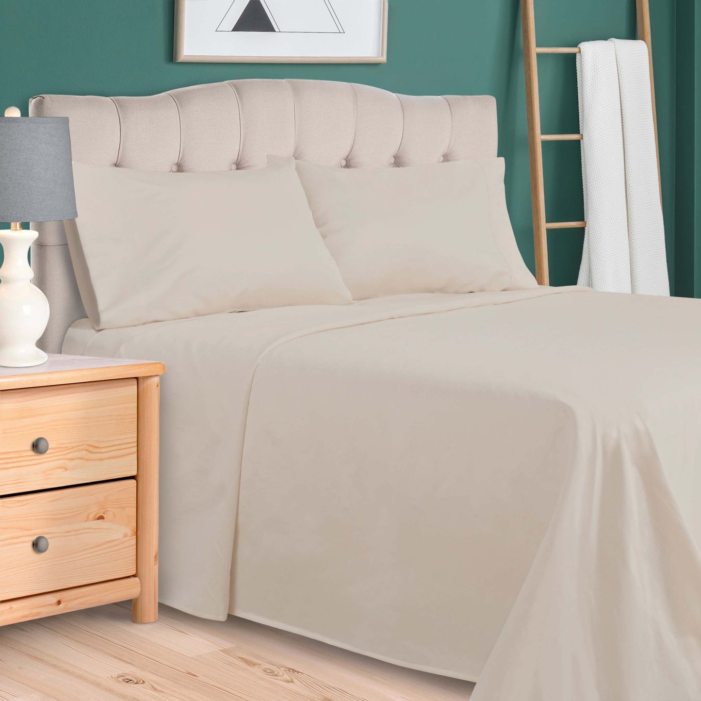 Egyptian Cotton 700 Thread Count Eco Friendly Solid Sheet Set - Ivory