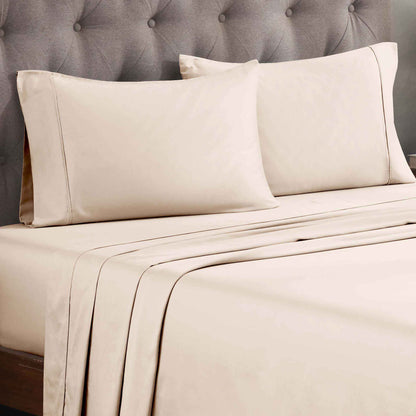 Egyptian Cotton 300 Thread Count Solid Deep Pocket Sheet Set - Ivory