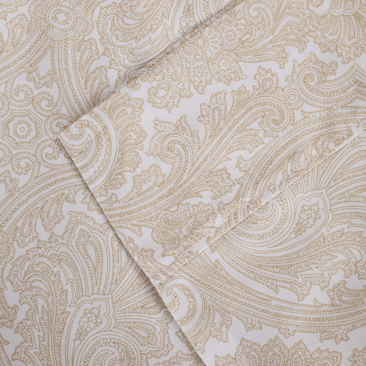 Italian Paisley 600 Thread Count Cotton Blend 2-Piece Pillowcase Set - Ivory