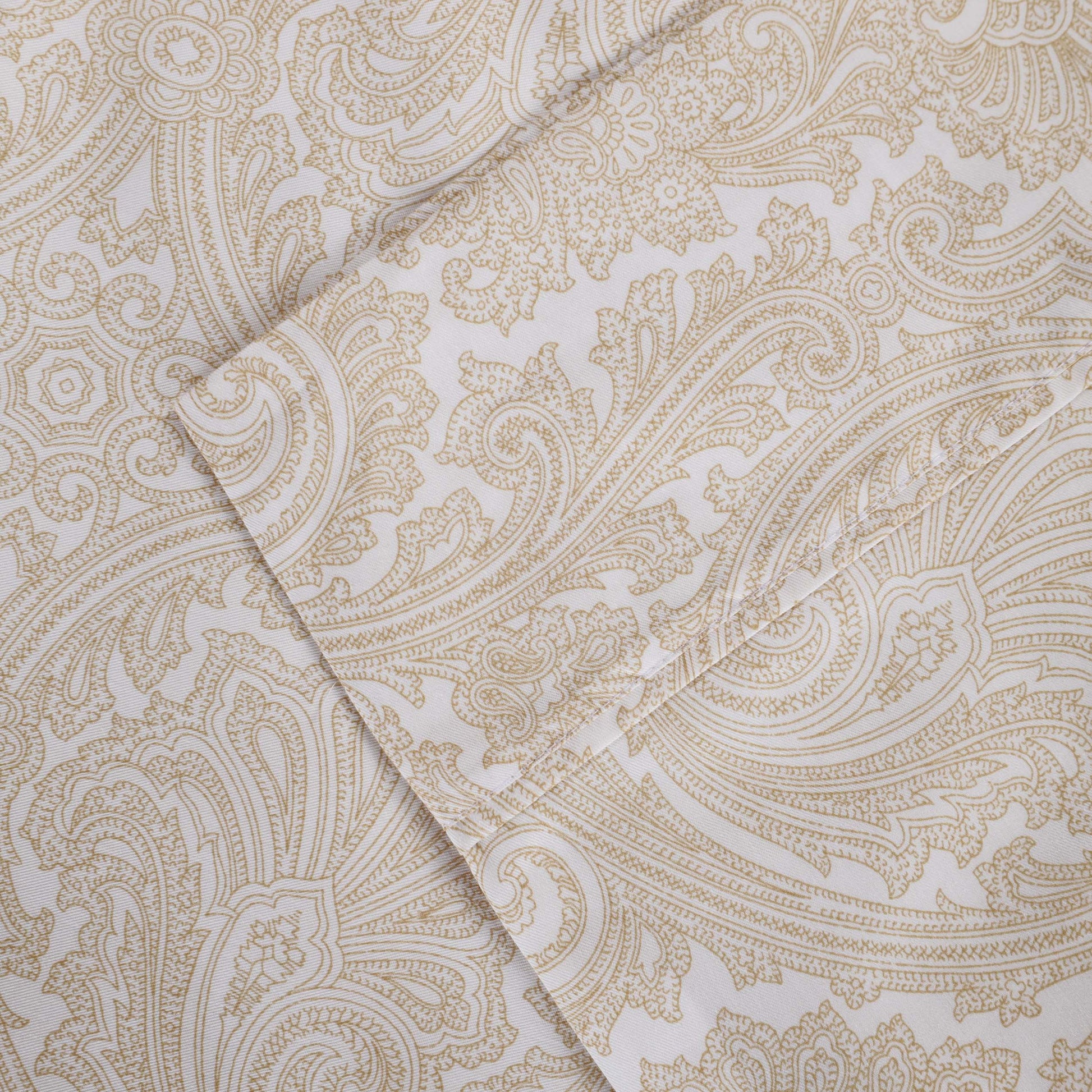 Italian Paisley 600 Thread Count Cotton Blend 2-Piece Pillowcase Set - Ivory