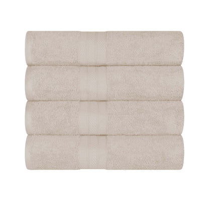 Cotton Heavyweight Luxury 4 Piece Bath Towel Set - Ivory