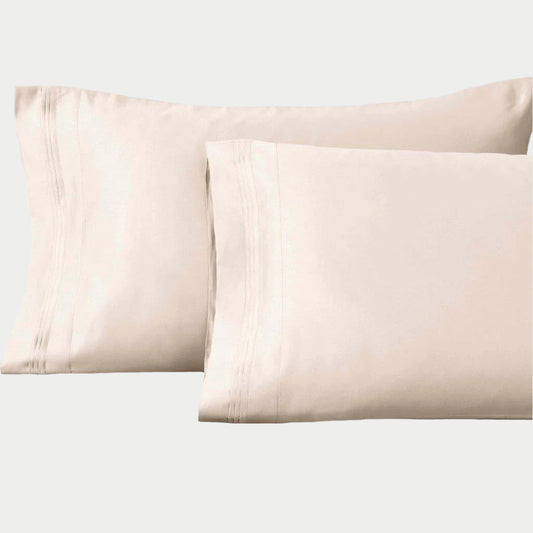 1500 Thread Count Egyptian Cotton 2 Piece Solid Pillowcase Set