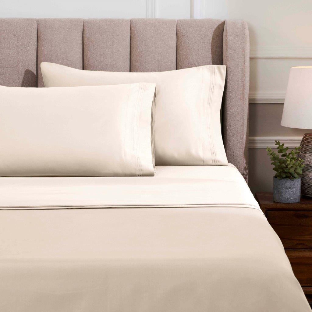 Egyptian Cotton 1500 Thread Count Eco Friendly Solid Sheet Set - Ivory