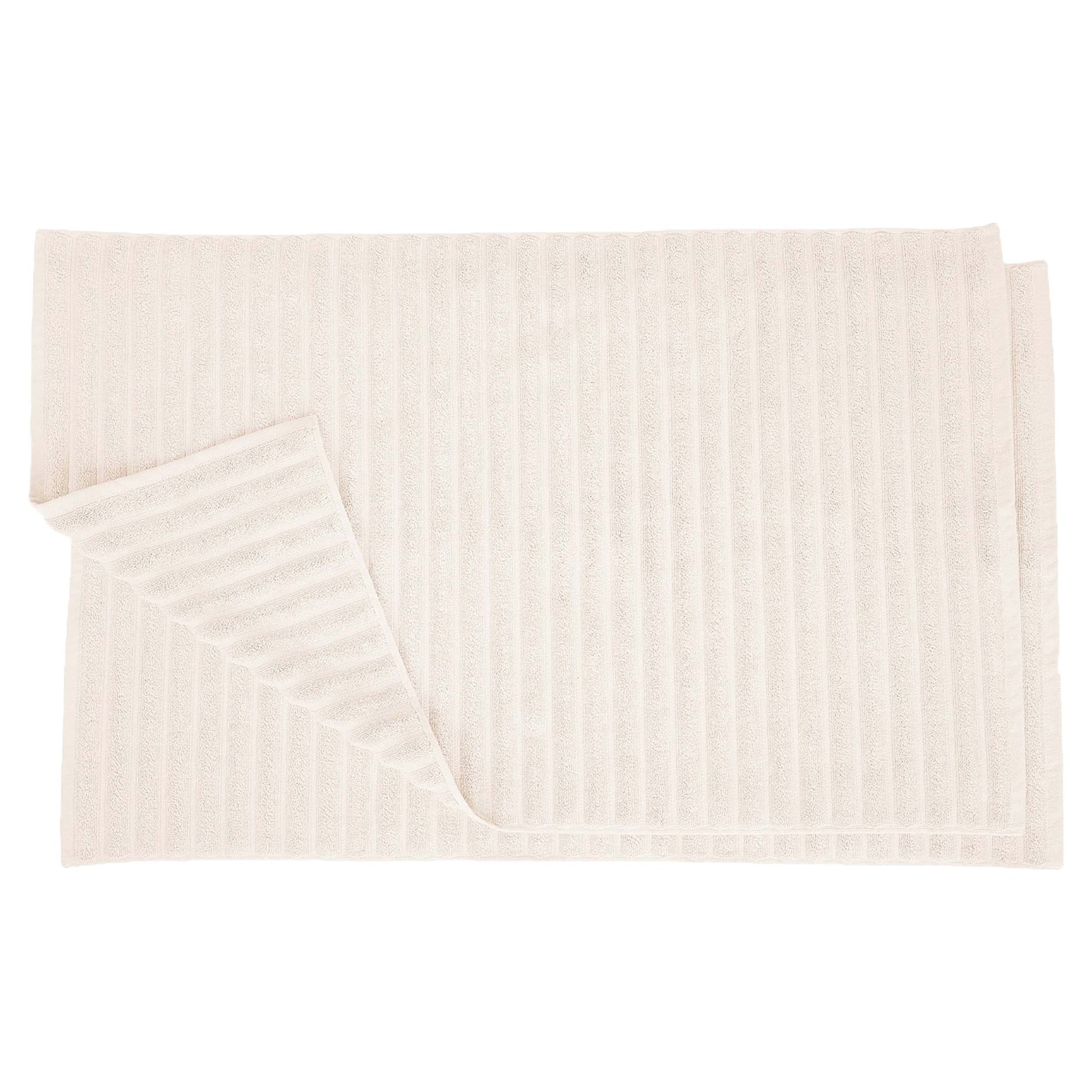 Lined 100% Cotton 1000 GSM 2-Piece Bath Mat Set - Ivory