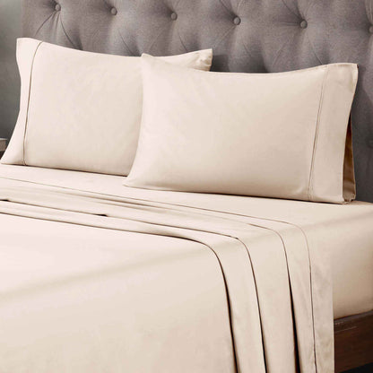 400 Thread Count Egyptian Cotton Solid Deep Pocket Sheet Set - Ivory