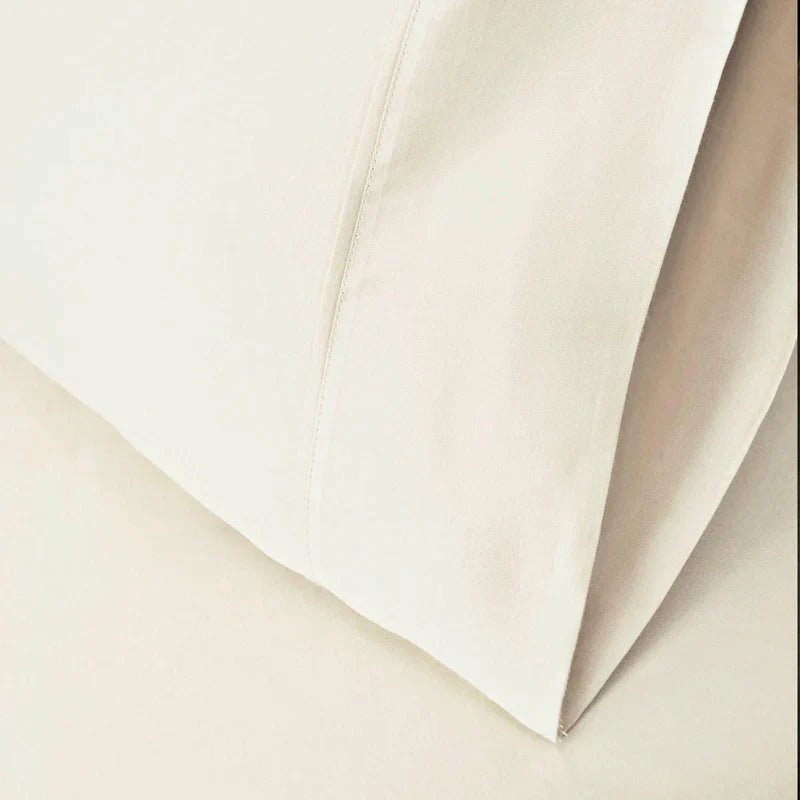 Egyptian Cotton 530 Thread Count Solid Pillowcases Set of 2 - Ivory