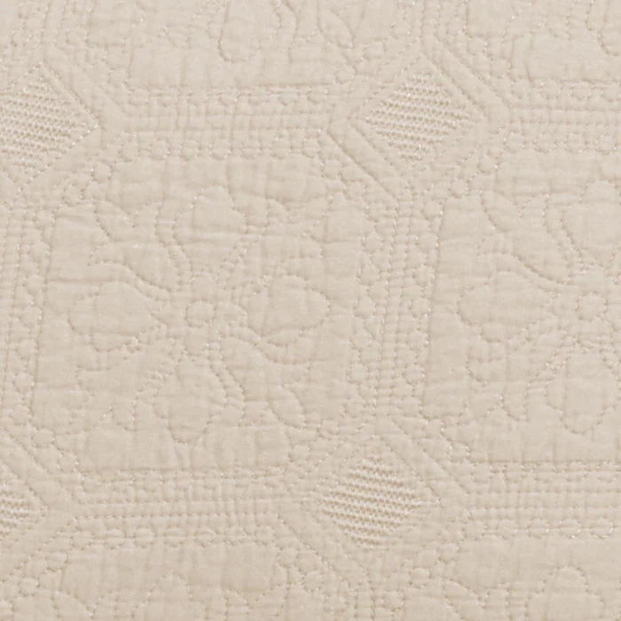 Corrington Fine Stitch Cotton Quilt Set -Ivory