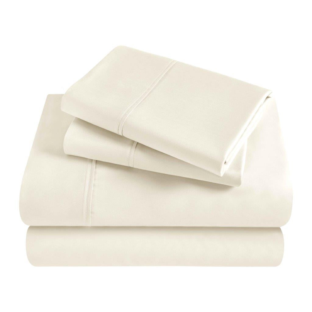 Modal From Beechwood 400 Thread Count Cooling Solid Bed Sheet Set - Ivory