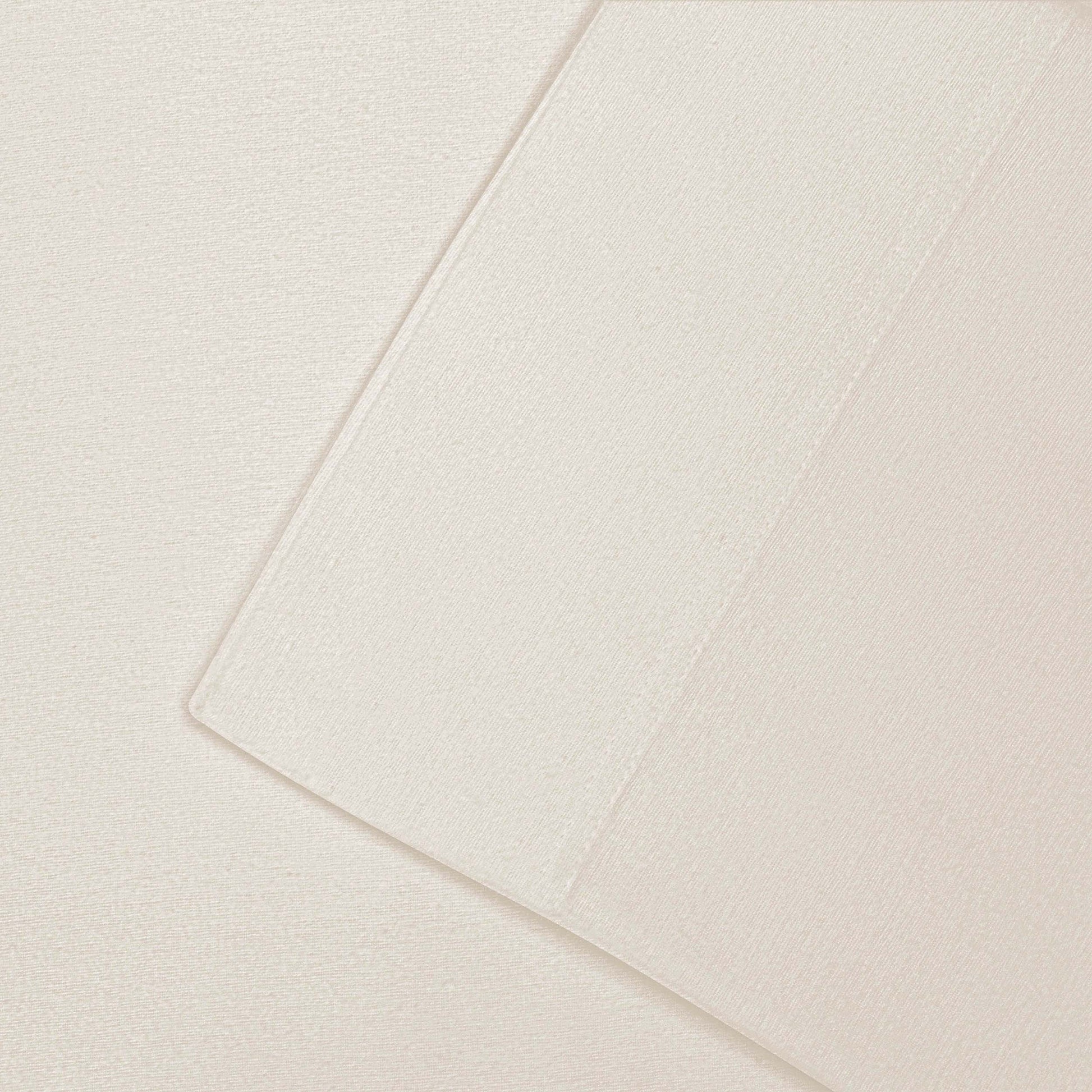 Cotton Flannel 2 Piece Pillowcase Set - Ivory