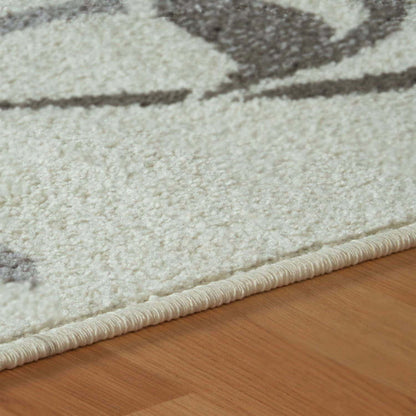 Vine Modern Floral Filigree Pattern Area Rug or Runner Rug