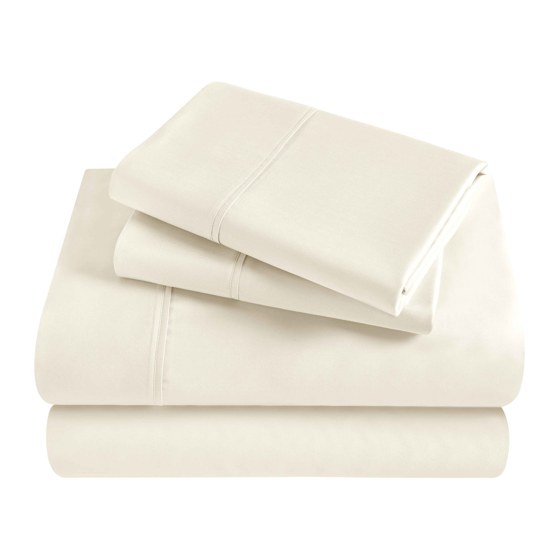 Egyptian Cotton 300 Thread Count Solid Deep Pocket Sheet Set - Ivory