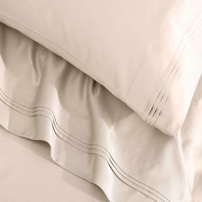 1500 Thread Count Egyptian Cotton 2 Piece Solid Pillowcase Set - Ivory