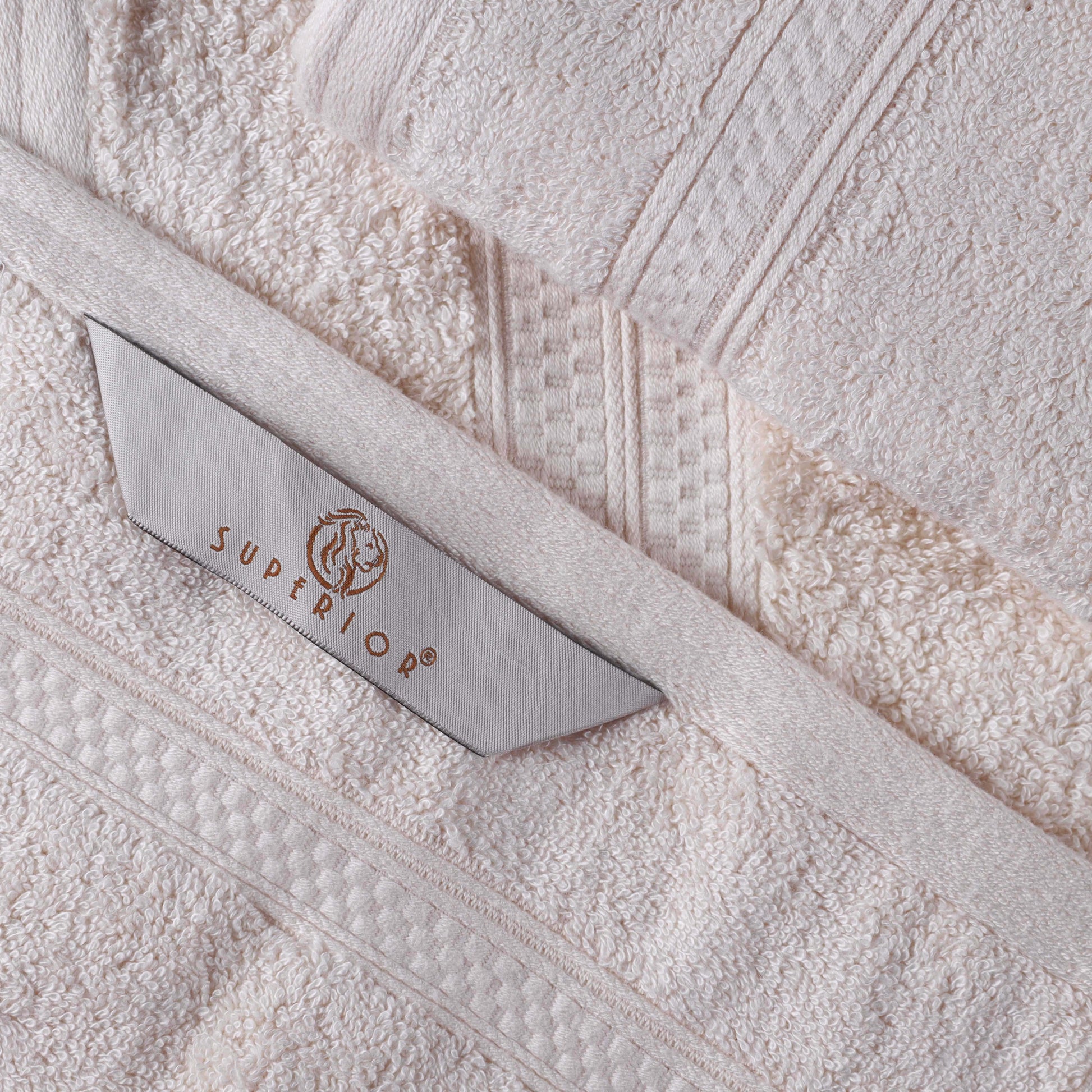Ultra-Soft Rayon from Bamboo Cotton Blend 8 Piece Towel Set - Ivory