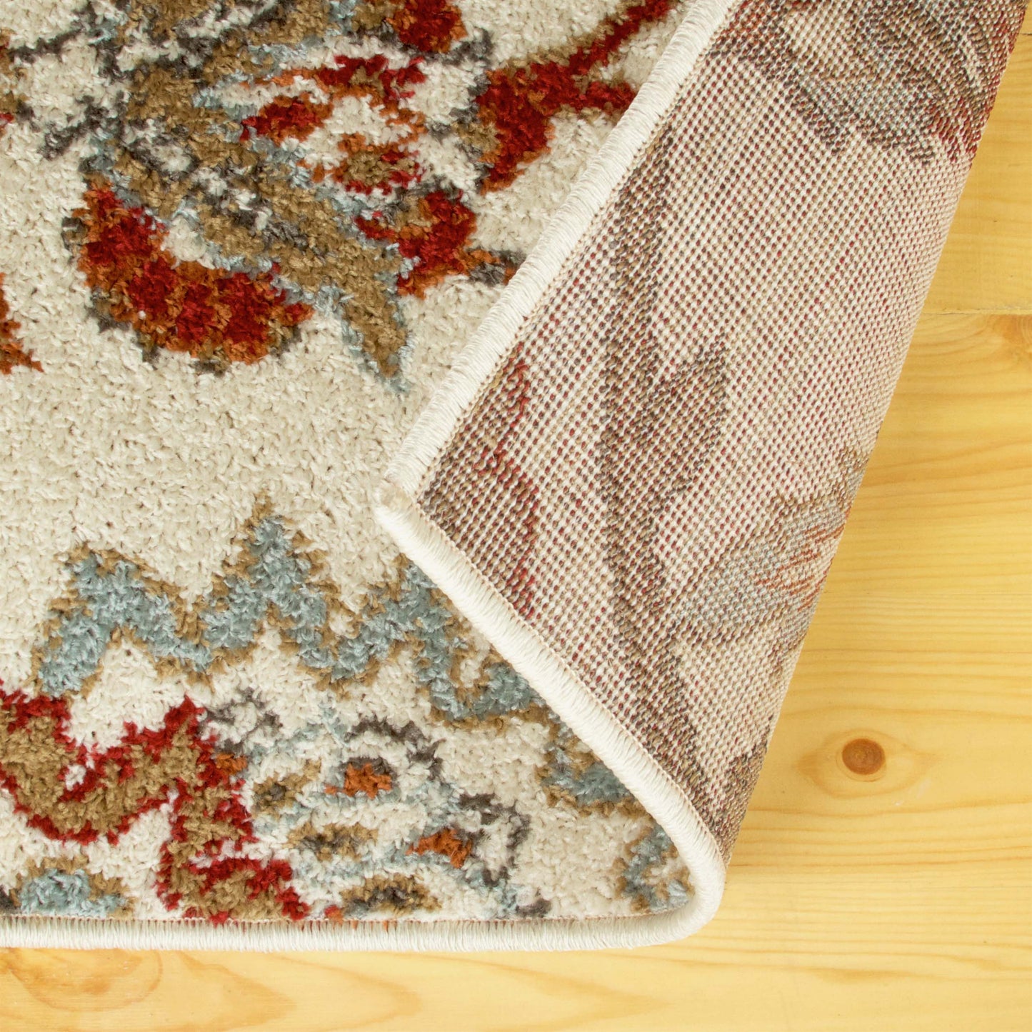 Brookshire Antique Traditional Floral Indoor Area Rug - Ivory