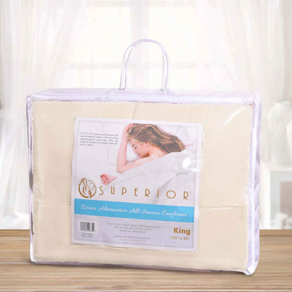 Classic All-Season Reversible Down Alternative Comforter - Ivory