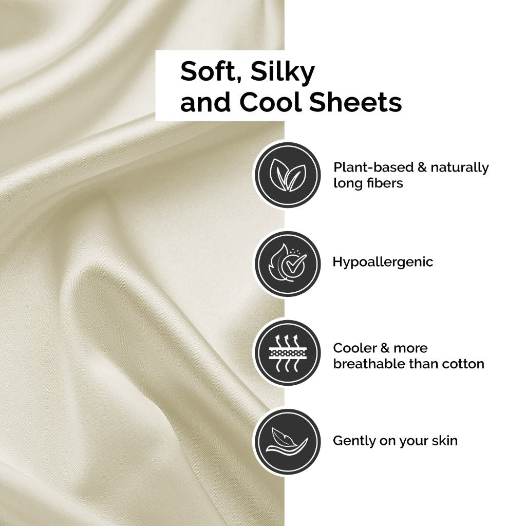 300 Thread Count Rayon From Bamboo Solid Deep Pocket Sheet Set