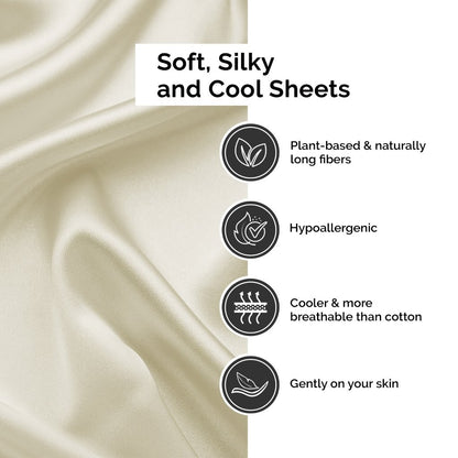 300 Thread Count Rayon From Bamboo Solid Deep Pocket Sheet Set
