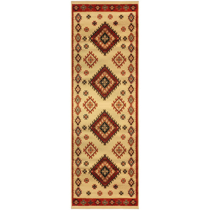 Santa Fe Southwestern Geometric Tribal Indoor Area Rug - Ivory