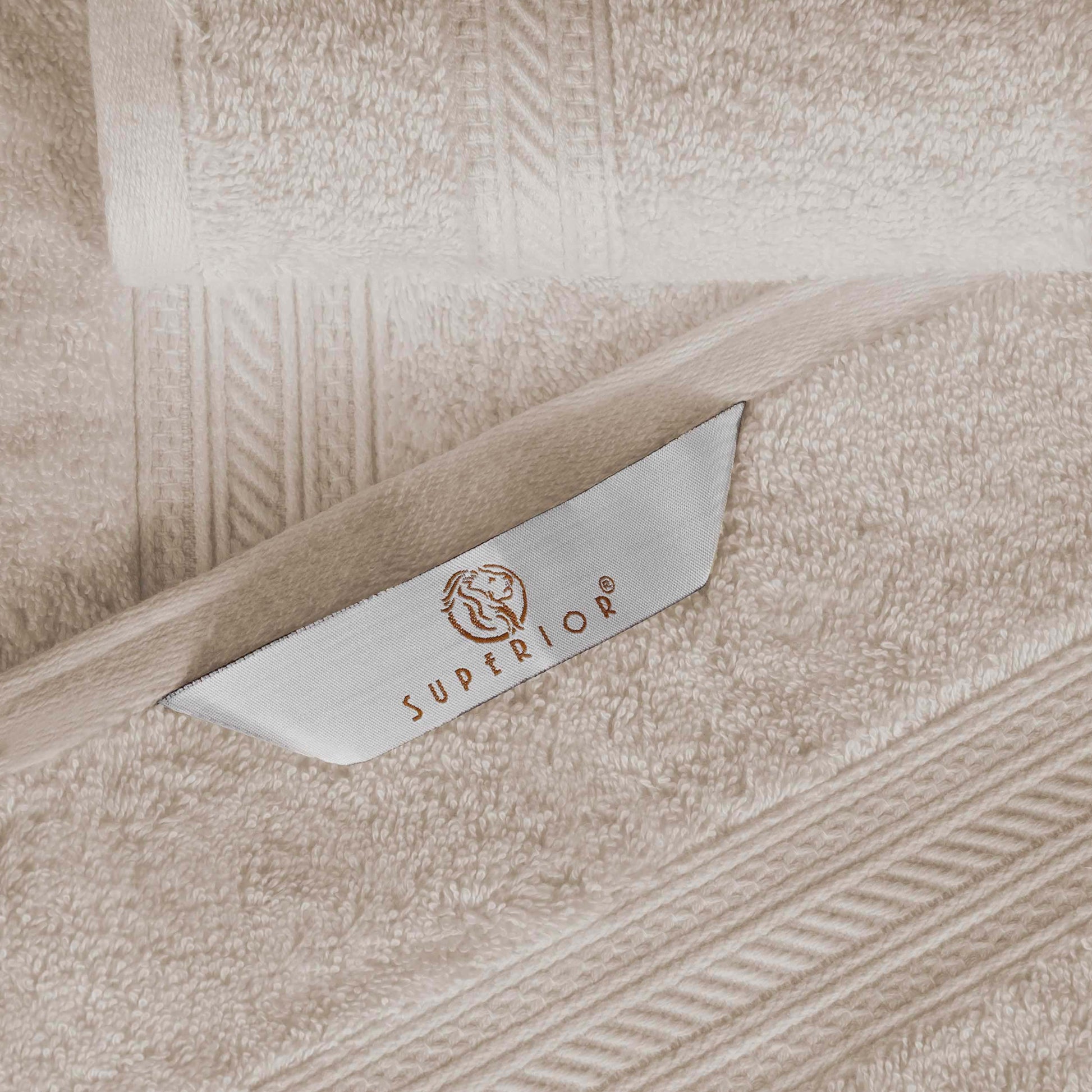 Cotton Heavyweight Absorbent Plush 6 Piece Towel Set - Ivory
