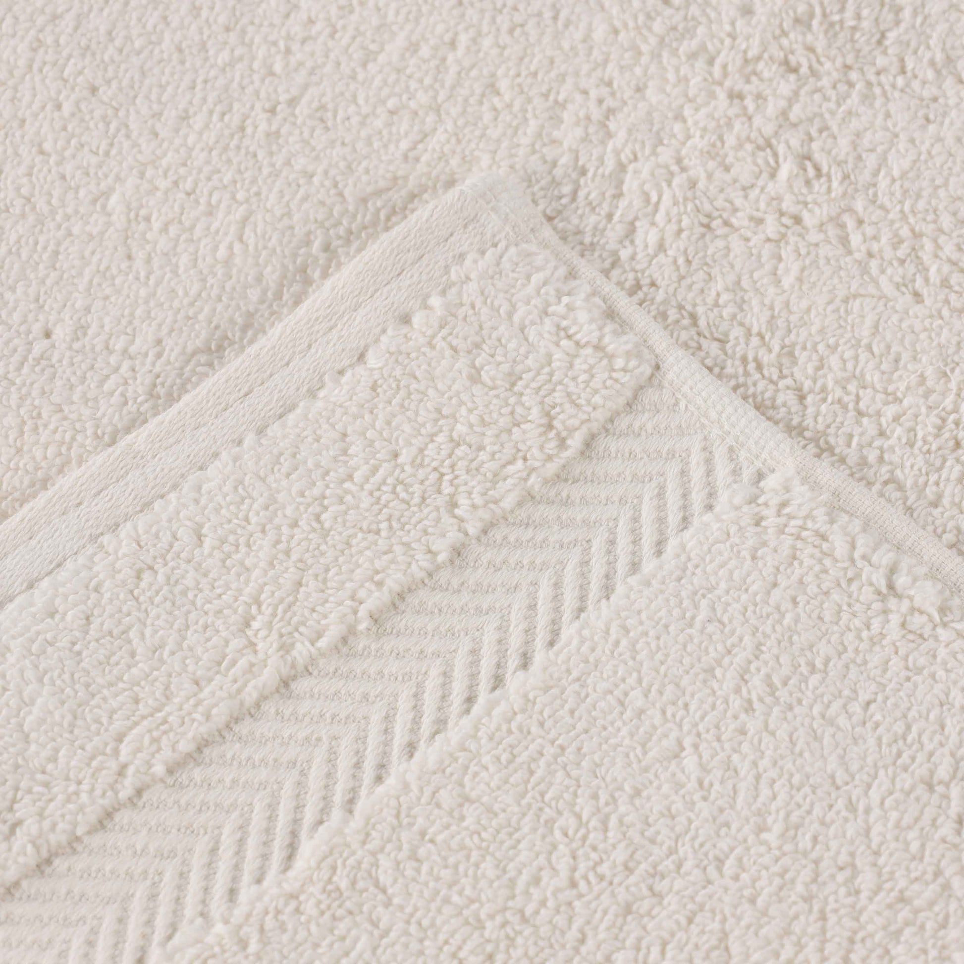 Zero Twist Smart Dry Combed Cotton 2 Piece Bath Towel Set - Ivory