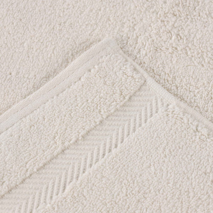 Zero Twist Smart Dry Combed Cotton 2 Piece Bath Towel Set - Ivory