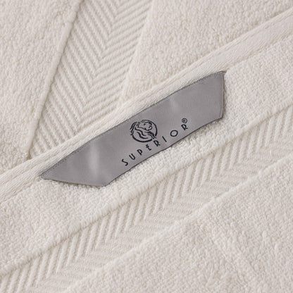 Zero Twist Smart Dry Combed Cotton 2 Piece Bath Towel Set - Ivory