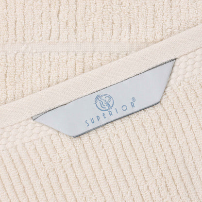 Milo Smart Twist Cotton Solid Ribbed 3 Piece Towel Set