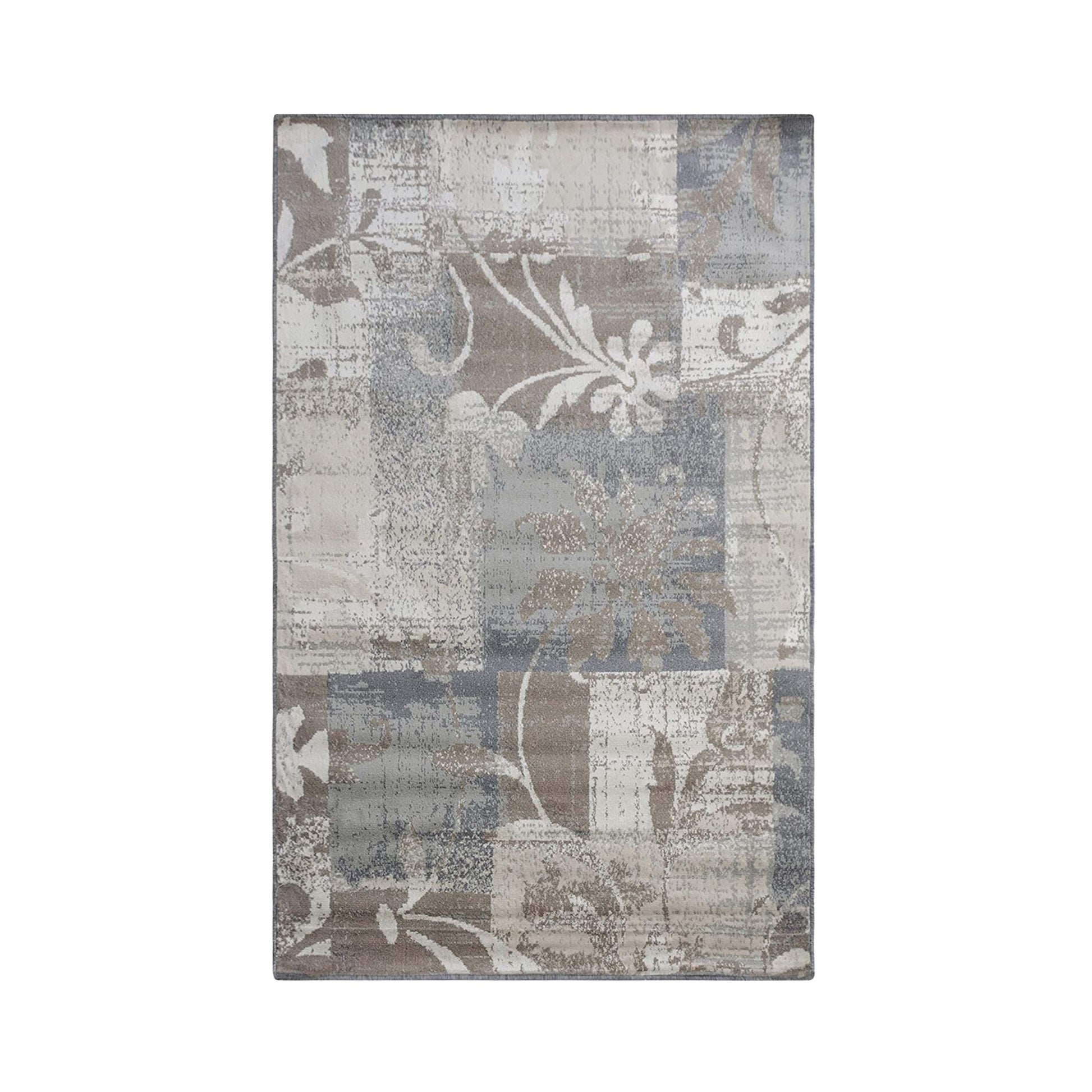 Pastiche Contemporary Floral Patchwork Indoor Area Rug or Runner - Ivory