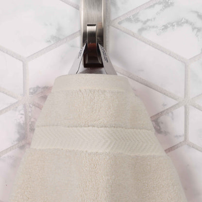 Zero Twist Smart Dry Combed Cotton 2 Piece Bath Towel Set - Ivory