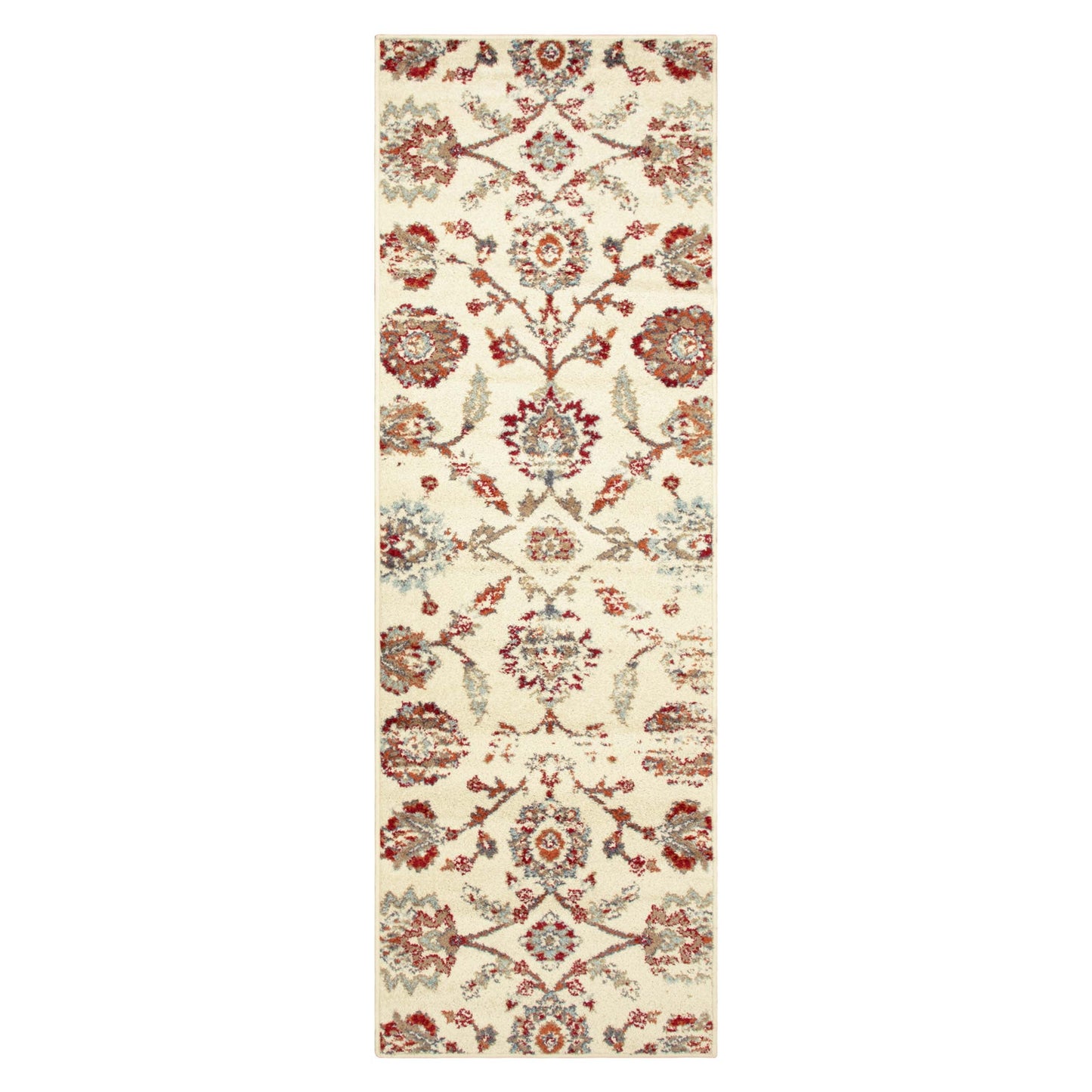 Brookshire Antique Traditional Floral Indoor Area Rug - Ivory