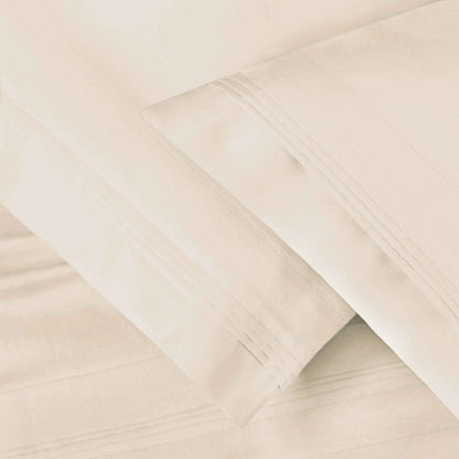 Premium 650 Thread Count Egyptian Cotton Solid Pillowcase Set - Ivory